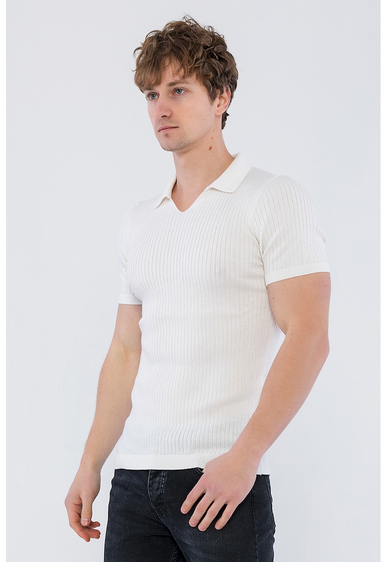 Tricou polo striat