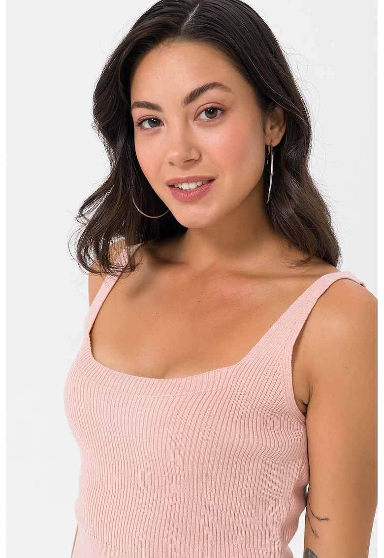 Top crop cu aspect striat