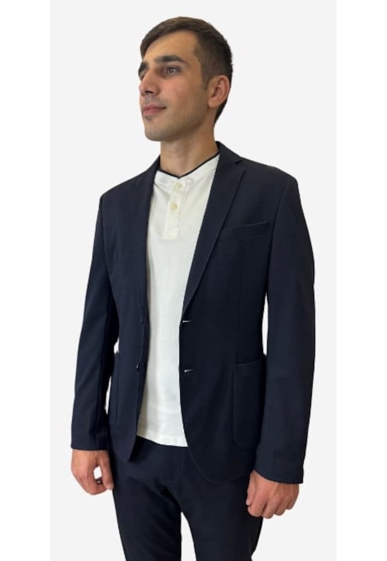 Sacou barbati cu croiala Slim fit Joog Suit bleumarin inchis