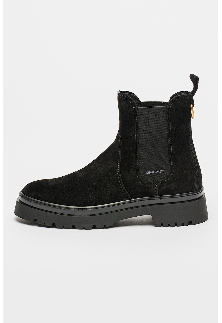 Ghete Chelsea din piele intoarsa Aligrey - Negru