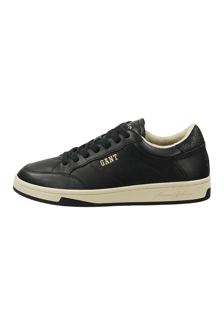 Pantofi sport din piele cu detalii logo Prepus - Negru