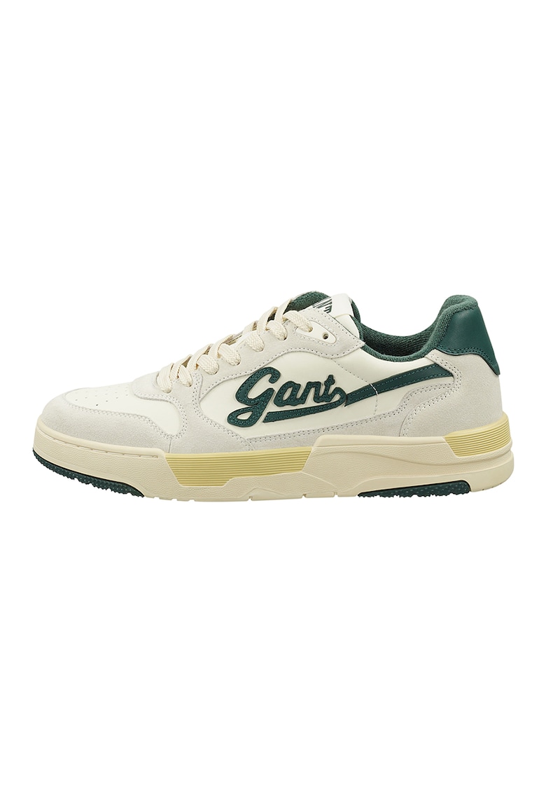 Pantofi sport din piele si piele intoarsa Brookpal - Alb/Verde
