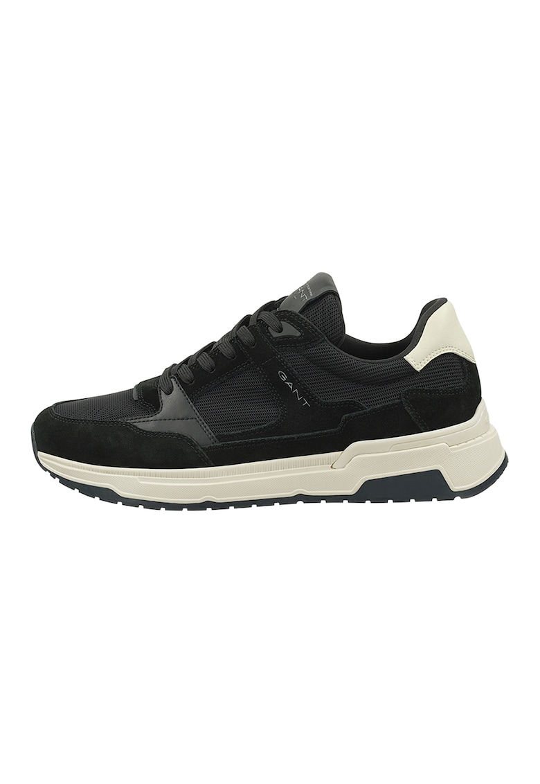 Pantofi sport din material textil cu garnituri din piele intoarsa Jeuton - Negru