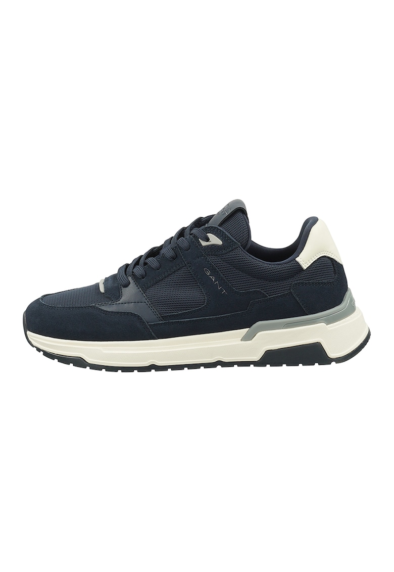 Pantofi sport din material textil cu garnituri din piele intoarsa Jeuton - Albastru inchis