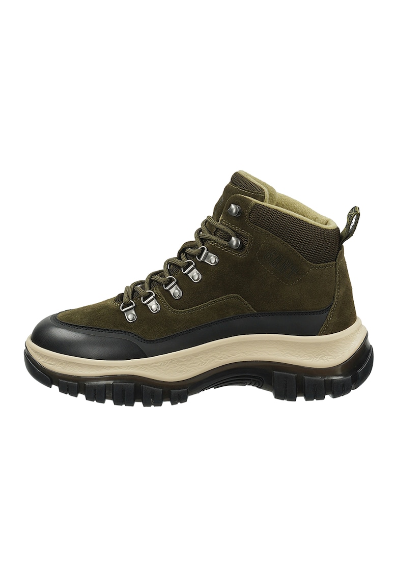 Ghete din piele întoarsă hillark – negru/verde măsliniu – Gant Ghete din piele întoarsă hillark – negru/verde măsliniu – Gant