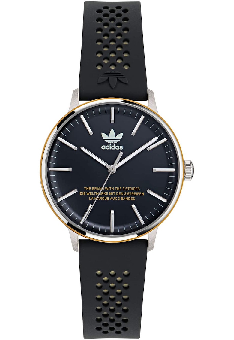 Ceas unisex Code One - Quartz - inox/silicon - argintiu/negru