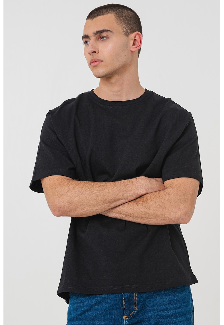 Tricou lejer din bumbac cu imprimeu grafic pe partea din spate