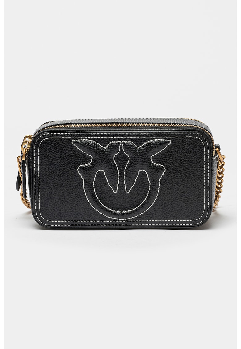 Geanta crossbody de piele cu cusaturi contrastante Carrie