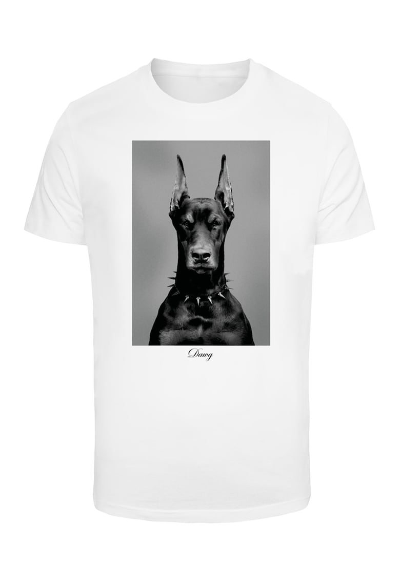 Mister tee Tricou din bumbac cu imprimeu foto Dawg - Alb