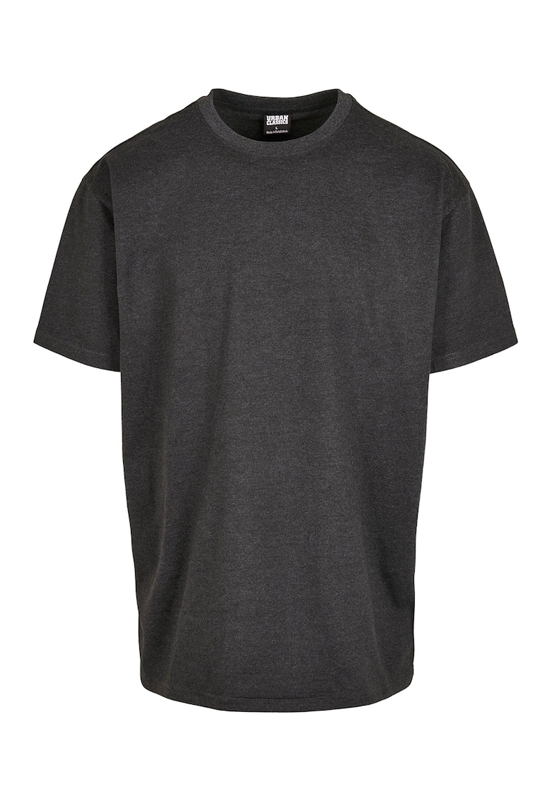 Urban Classics Tricou supradimensionat cu maneci cazute - Gri carbune