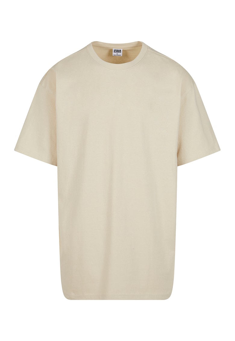 Urban Classics Tricou supradimensionat cu maneci cazute - Maro nisip