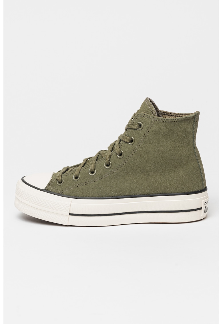 Tenisi mid-high de piele intoarsa Chuck Taylor All Star Lift