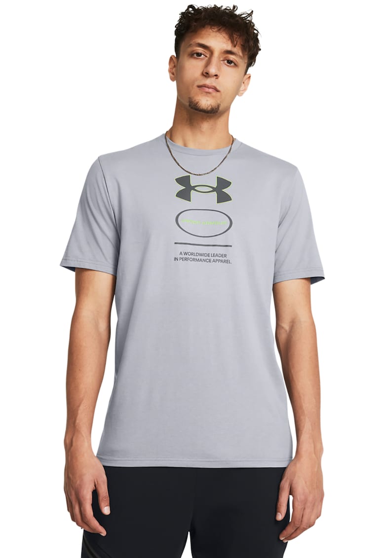 Tricou lejer cu imprimeu logo pentru fitness Branded