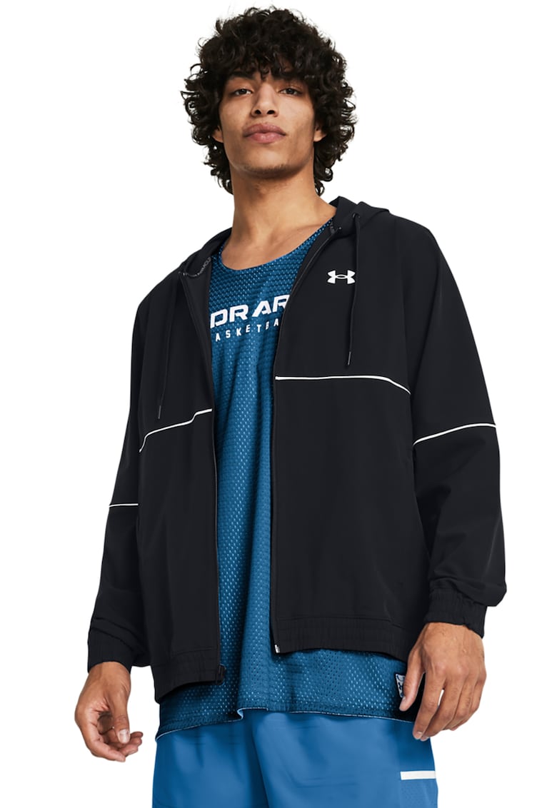 Jacheta cu gluga si fermoar pentru baschet