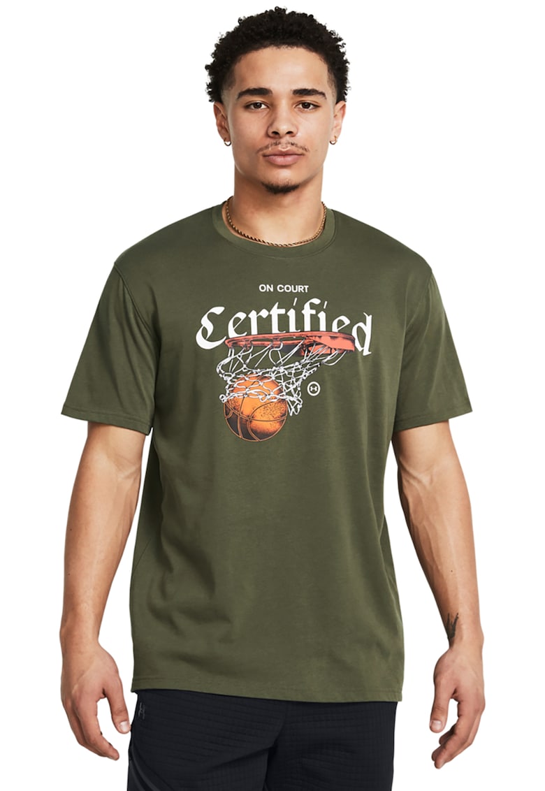 Under Armour Tricou pentru baschet Hoops - Verde masliniu