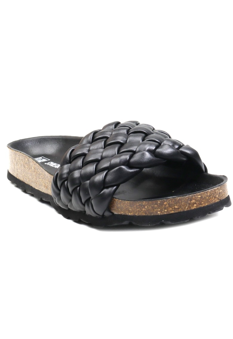 Papuci dama RICA TRENZA SOFT-negru