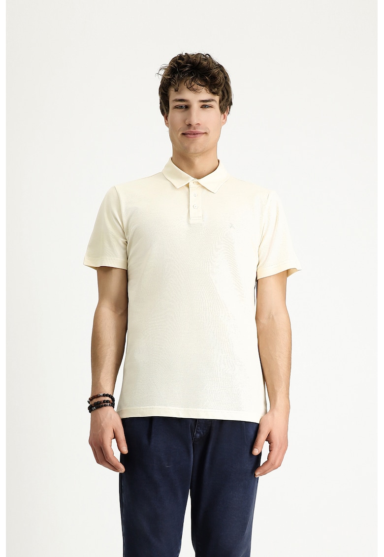 Tricou polo slim fit din bumbac