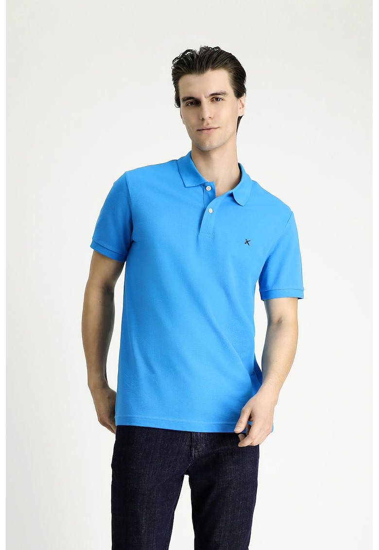 Tricou polo slim fit din bumbac