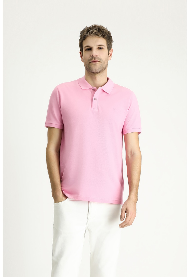 Tricou polo slim fit din bumbac