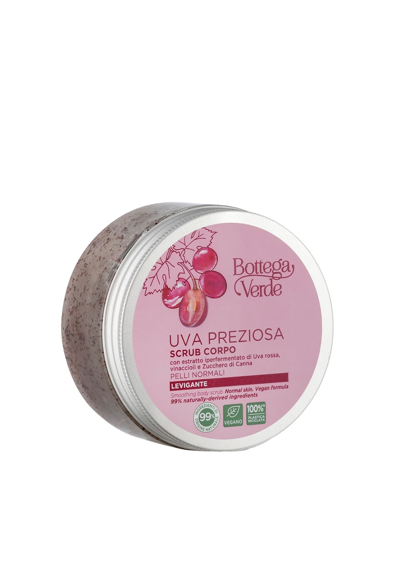 Scrub de corp - pentru piele normala - cu extract hiperfermentat de struguri rosii - Uva Preziosa - 200 ML -