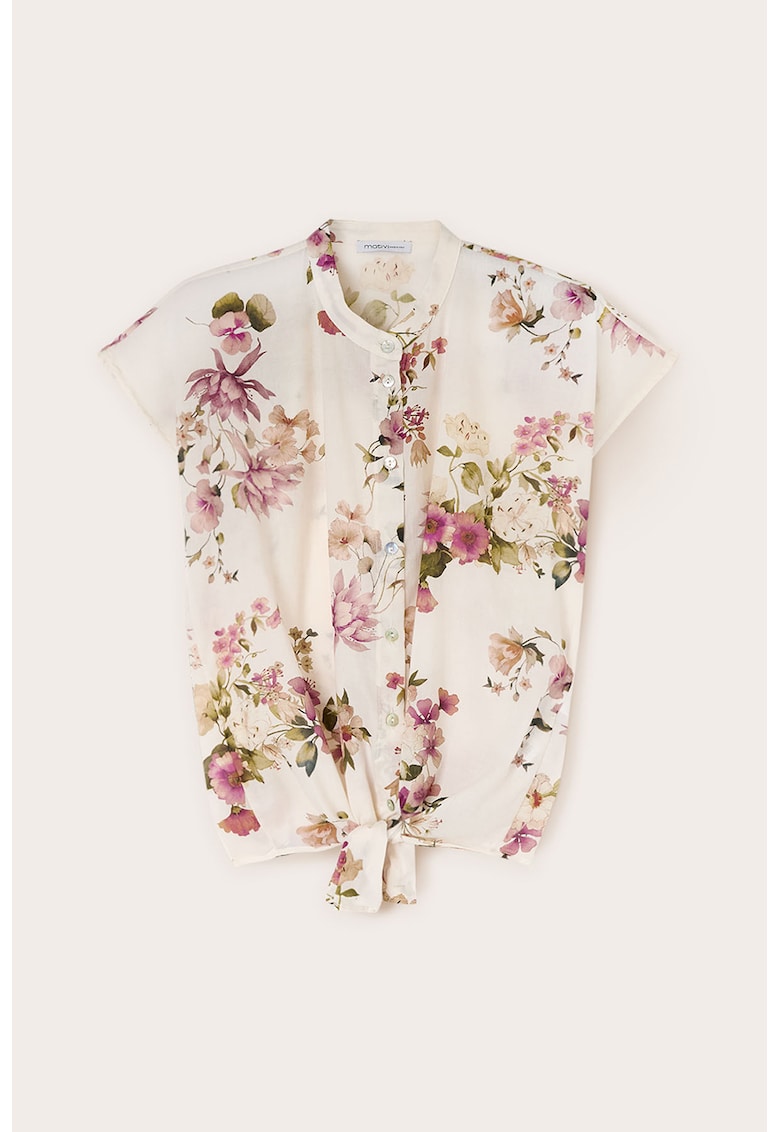 Bluza cu nasturi si model floral