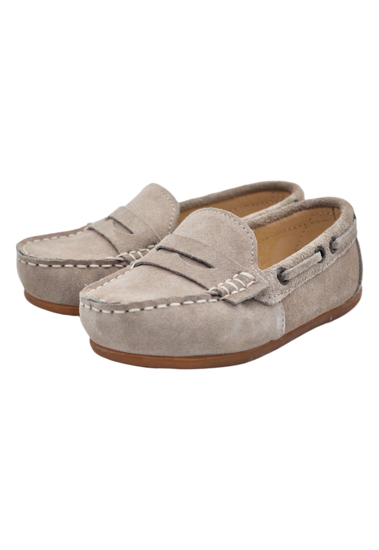 Mocasini baieti -  piele intoarsa - usori - LF01