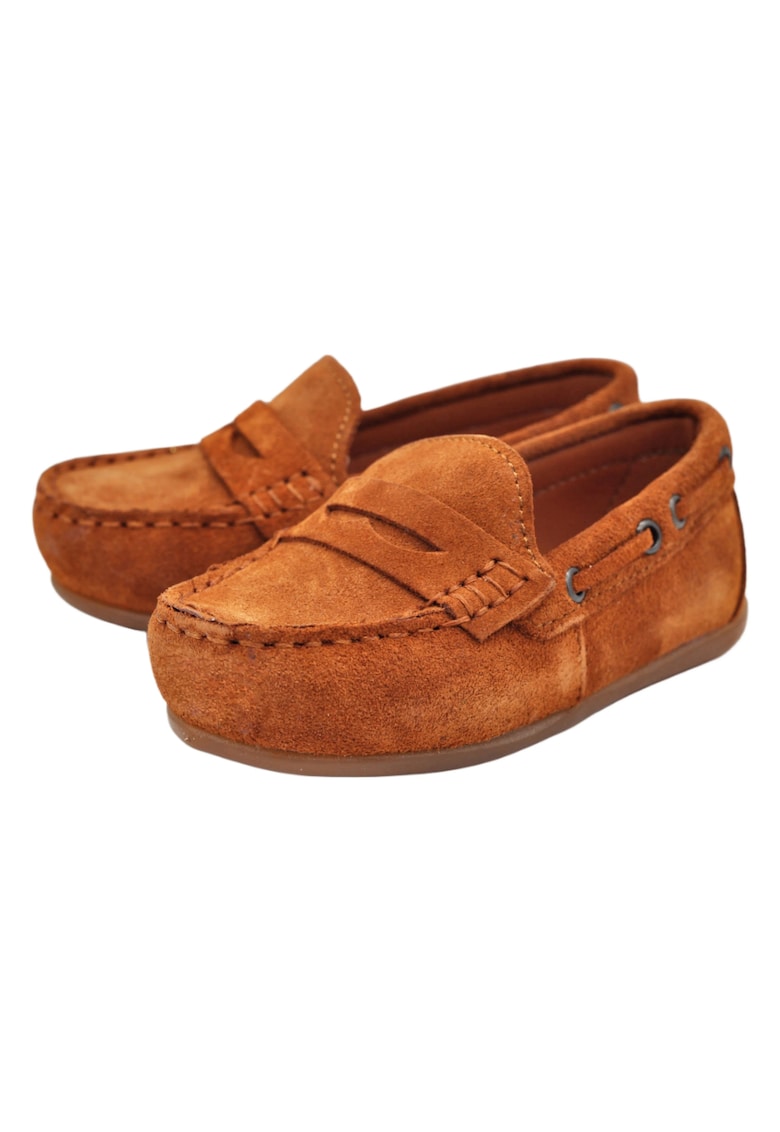Mocasini baieti -  piele intoarsa - comozi - LF01