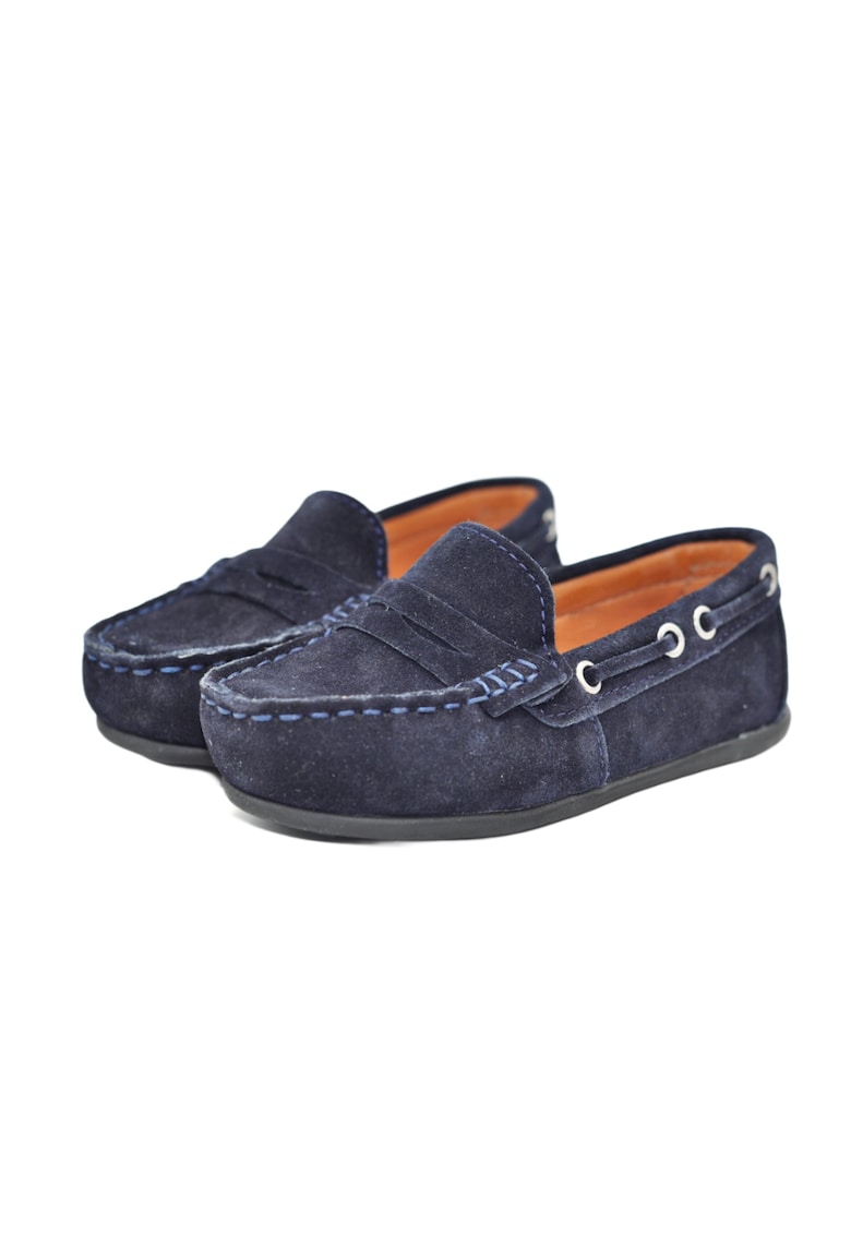 Mocasini baieti -  piele intoarsa - comozi - LF01 - Bleumarin Mocasini baieti -  piele intoarsa - comozi - LF01 - Bleumarin