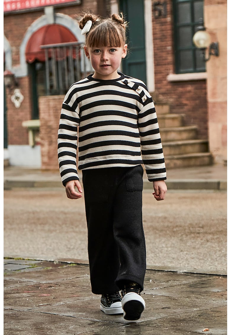 Set de bluza de trening cu dungi si pantaloni lungi - 2 piese