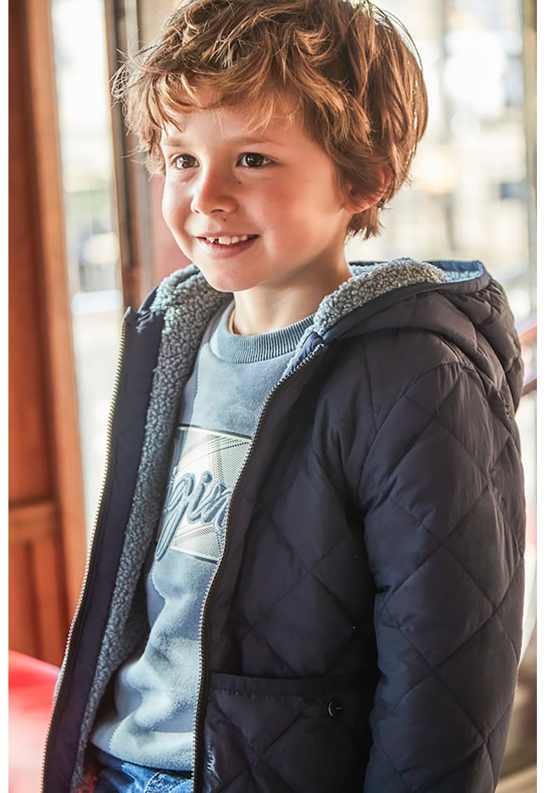 Geaca reversibila cu gluga - Albastru ultramarin