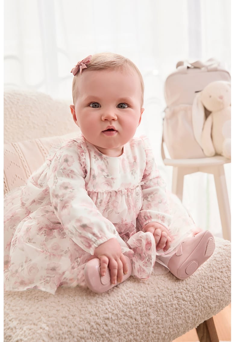 Rochie evazata cu aplicatie cu funda