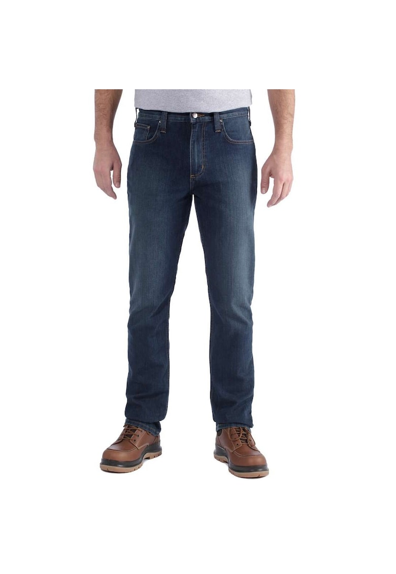 Pantaloni conici barbati Rugged Flex bumbac albastru - Albastru