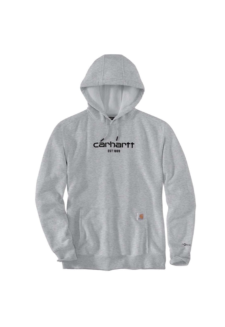 Hanorac barbati bumbac gri logo -