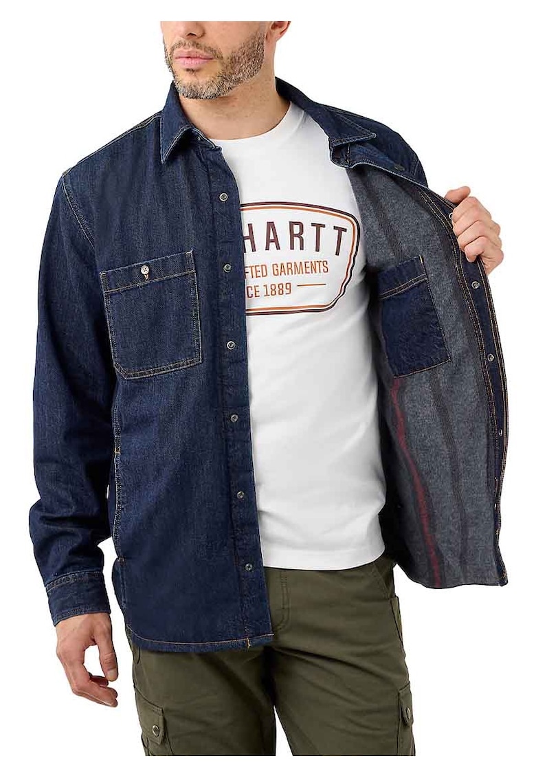 Camasa barbati bumbac albastru Relaxed Denim Glacier -