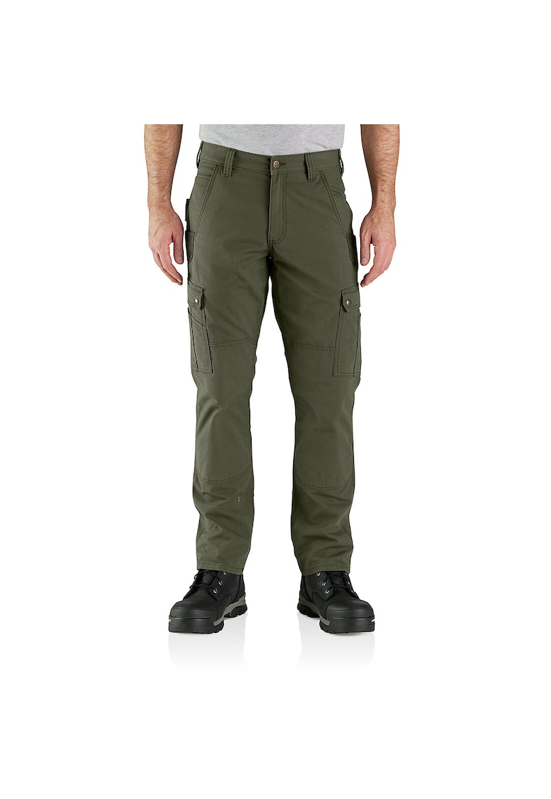 Pantaloni barbati Rugged Flex Ripstop Cargo Basil bumbac verde - Verde