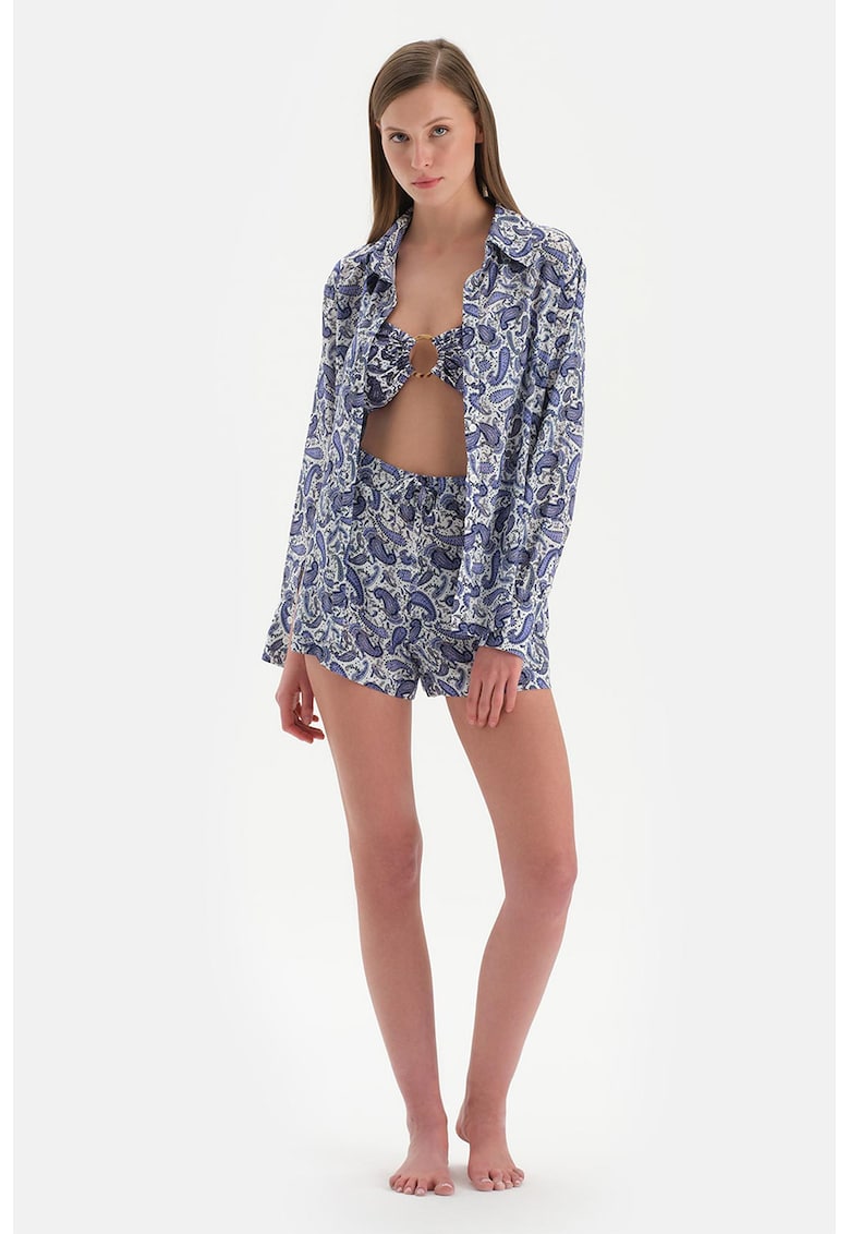 Pantaloni scurti de plaja cu talie inalta