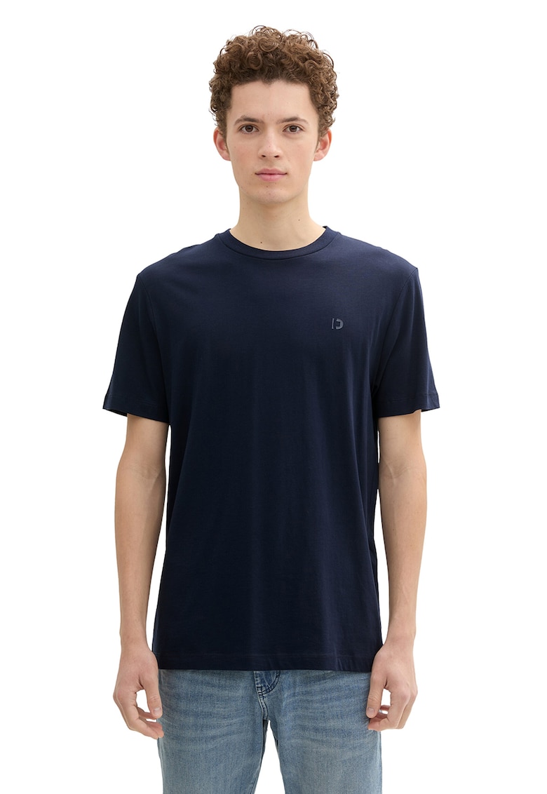 Tricou cu decolteu la baza gatului din bumbac organic