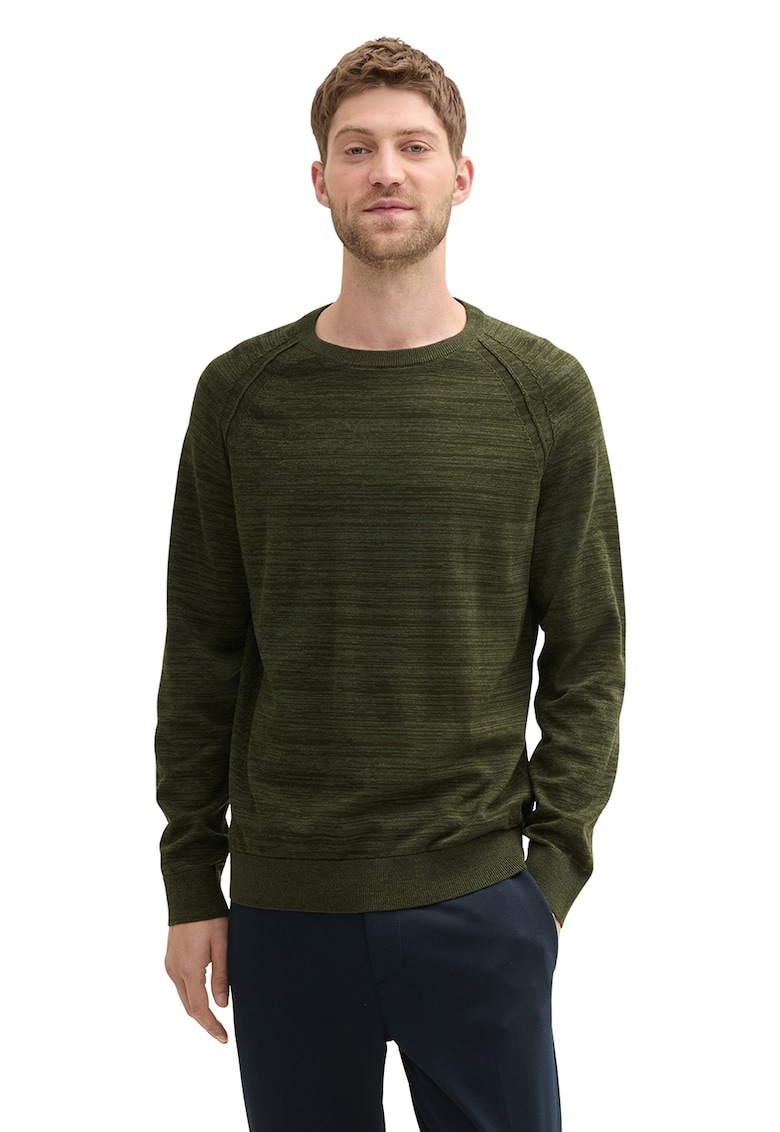 Pulover cu maneci raglan - Verde masliniu