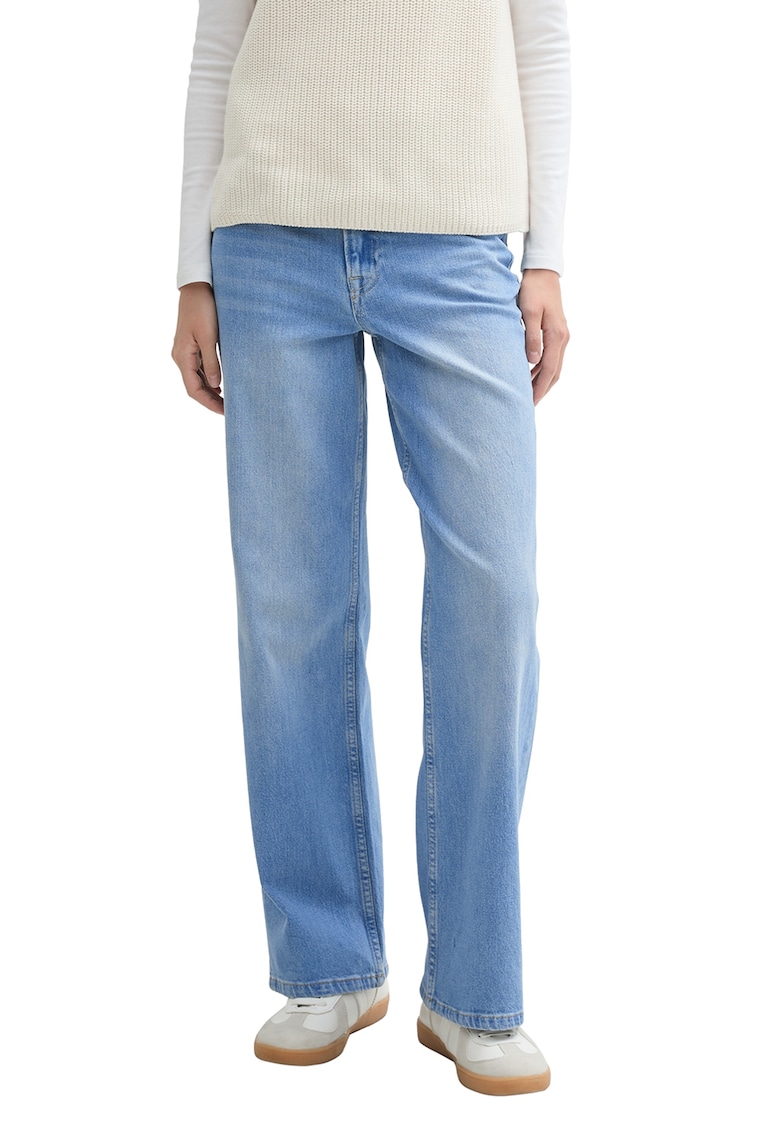 Blugi ampli cu talie inalta