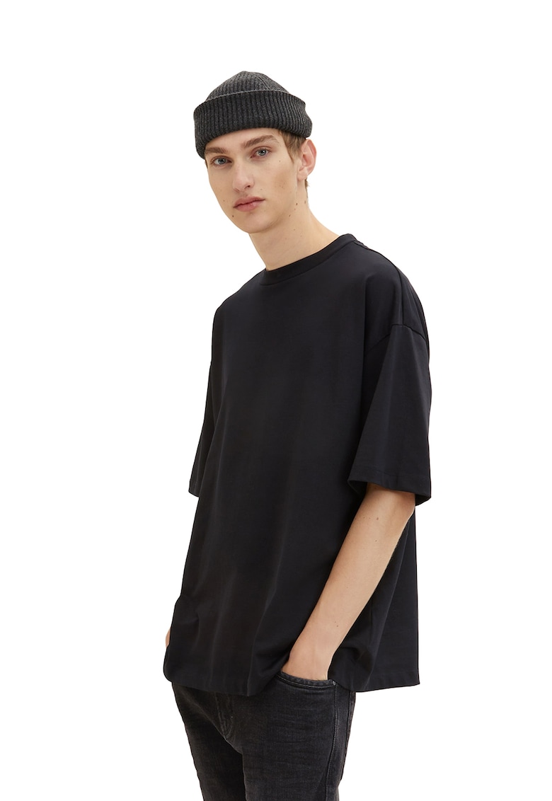 Tricou supradimensionat cu maneci cazute