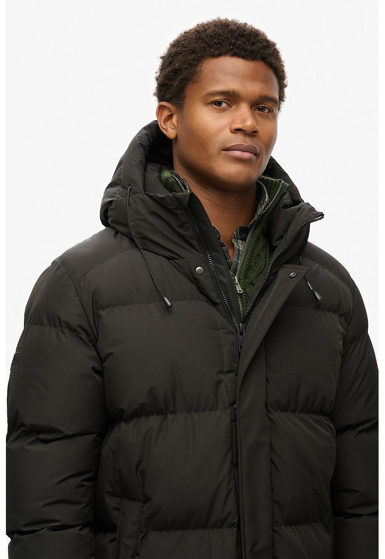 SUPERDRY - Geaca lunga cu model matlasat