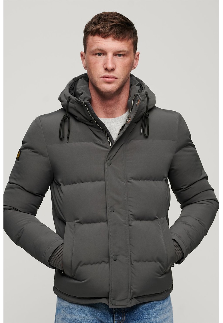 Geaca cu vatelina si gluga Ovin Everest - Gri inchis