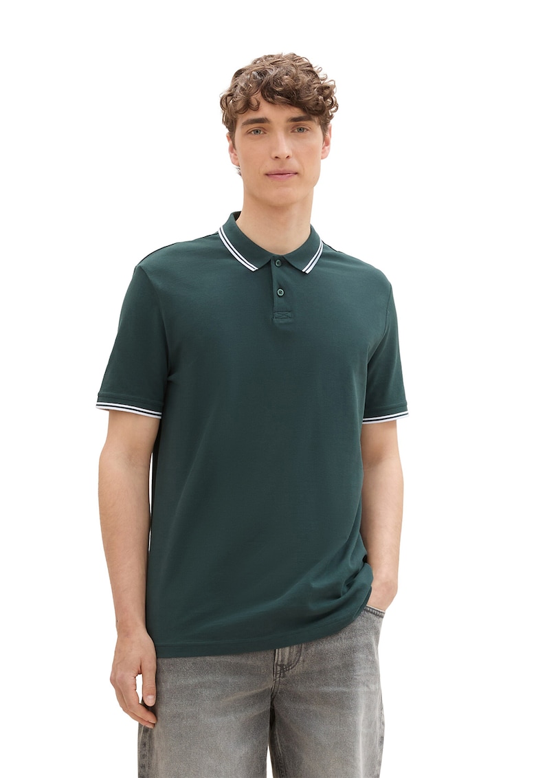 Tricou polo cu garnituri contrastante