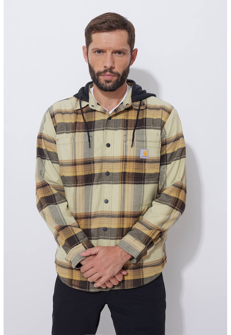 Camasa barbati flanel - maro inchis - Maro