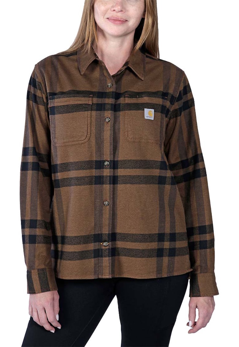 Camasa pentru femei - flanel - maro