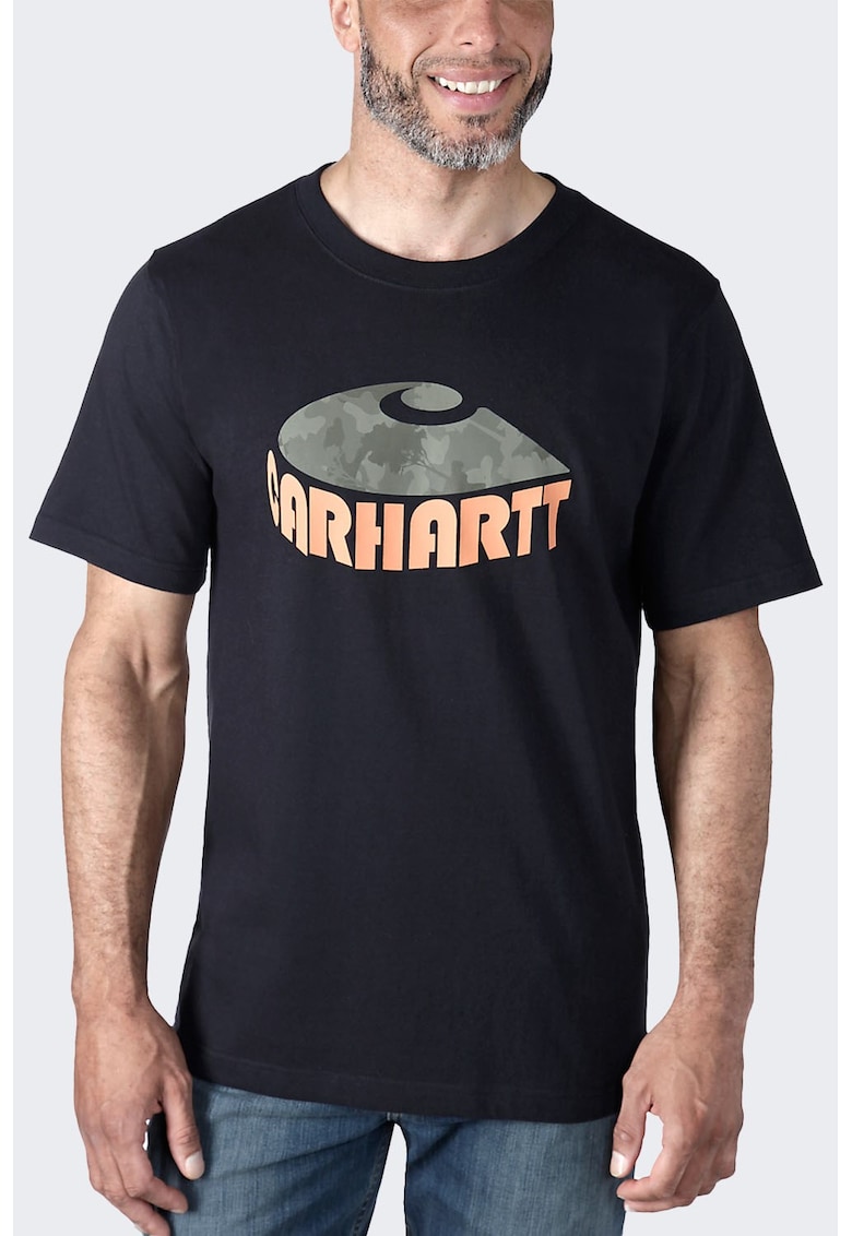 Tricou barbati Heavyweight Camo - negru - material rezistent -