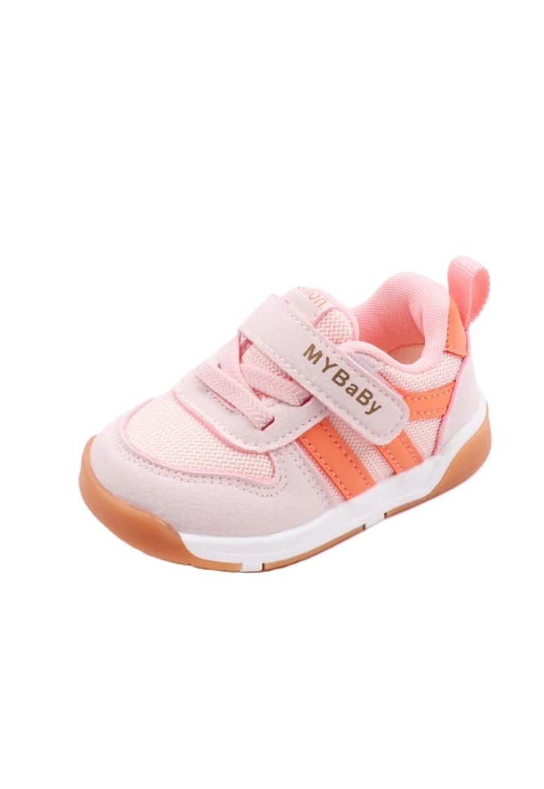Pantofi Sport Model Mybaby - Piele ecologica - Fete - Siret - Velcro - Multicolor