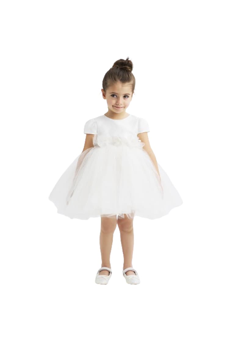 Rochie eleganta din tull pentru fete - 0.8259 - Alb - Alb/Gri