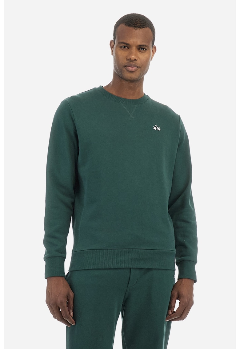 Bluza de trening din bumbac cu decolteu la baza gatului Bluza de trening din bumbac cu decolteu la baza gatului