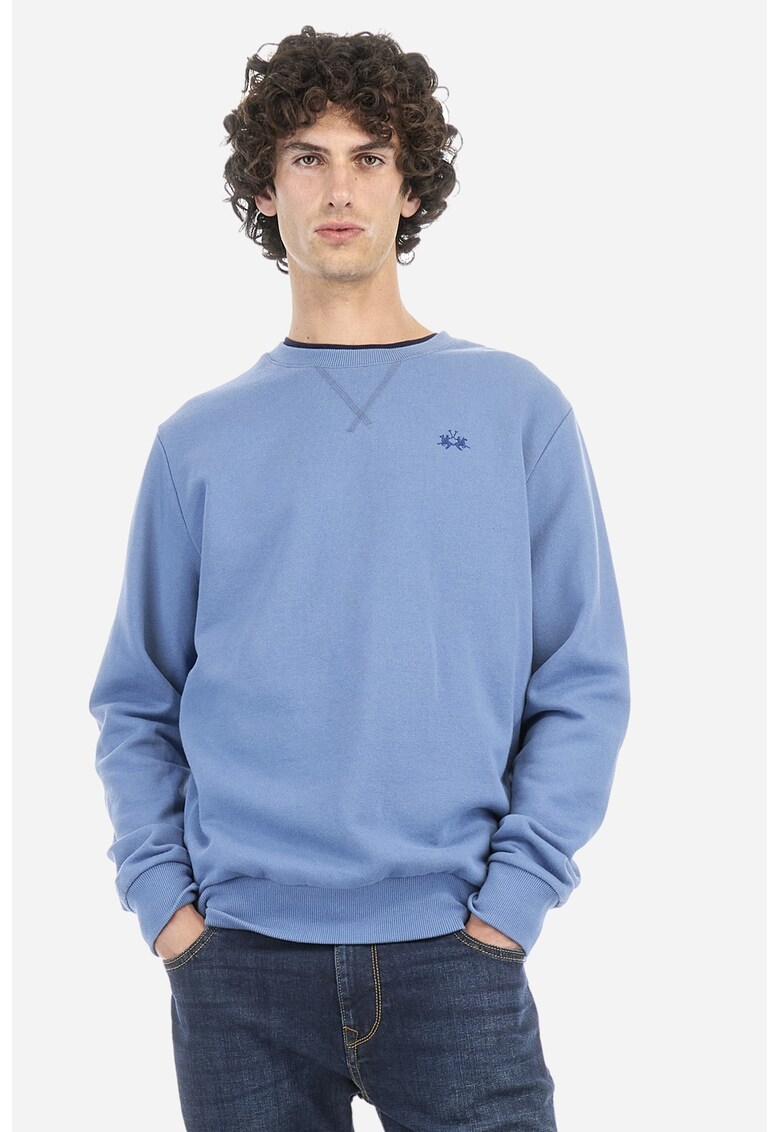 Bluza de trening din bumbac cu decolteu la baza gatului